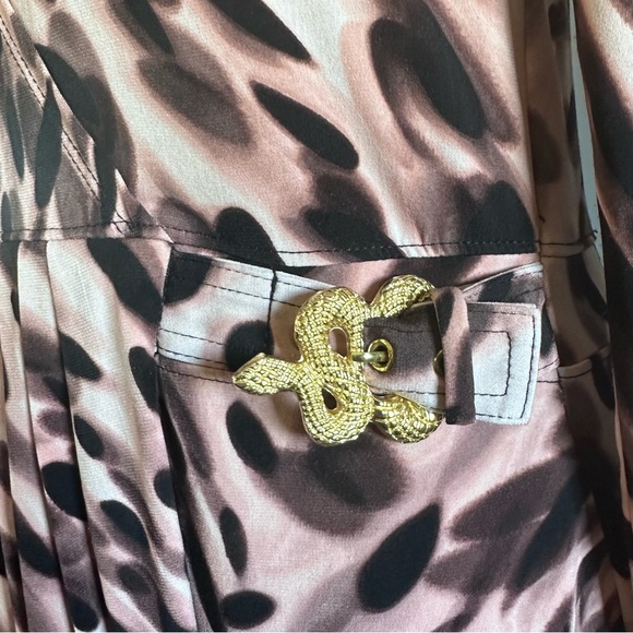 Jennifer Lopez Animal Leopard Print Ombre Snake Wrap Dress - Picture 5 of 15